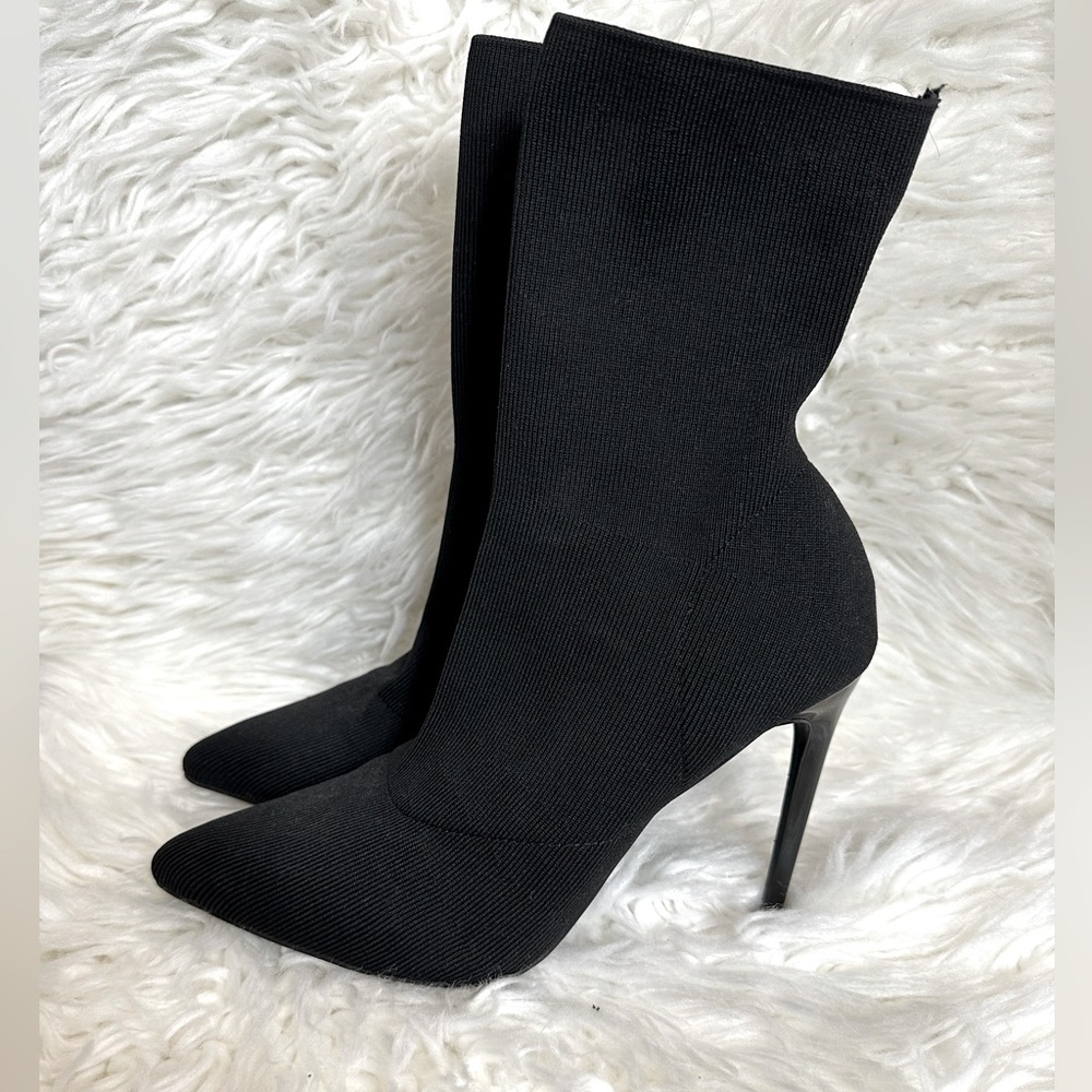 Black high heel boots